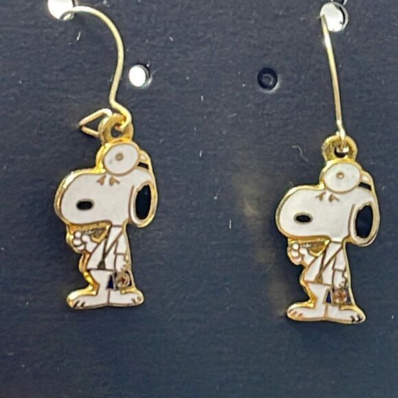 Vintage Dr. Snoopy United Features Aviva Twain dangle earrings. - Picture 3 of 8